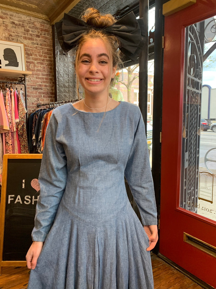 Denim drop waist dress – MyMothersArmoire