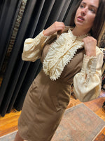 ruffle acru blouse