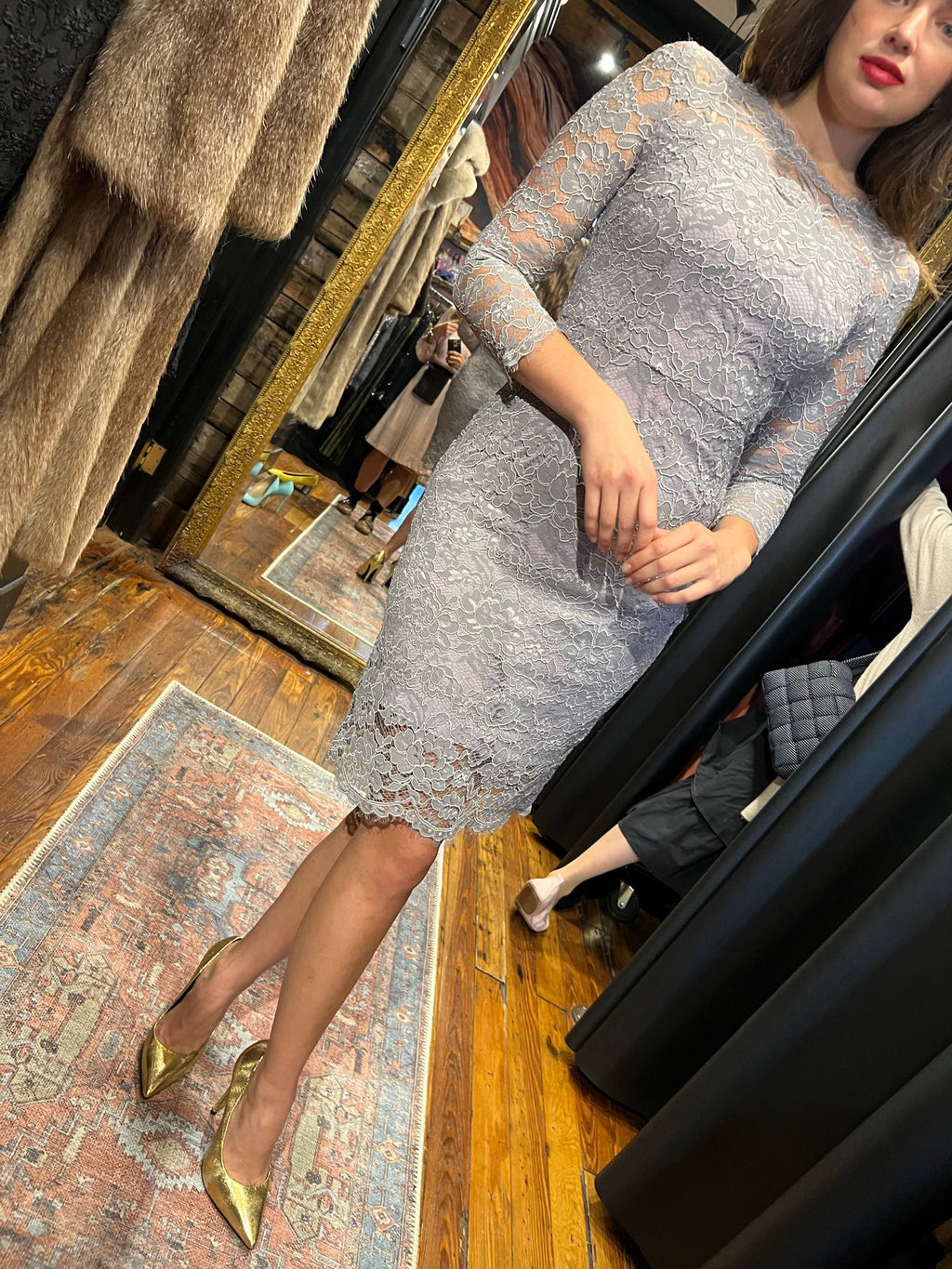 Mauve laced dress
