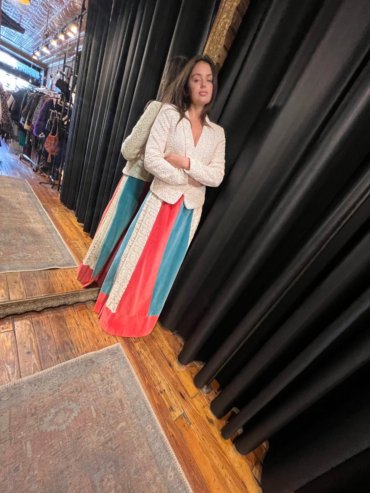 Maxi skirt crochet multicolor