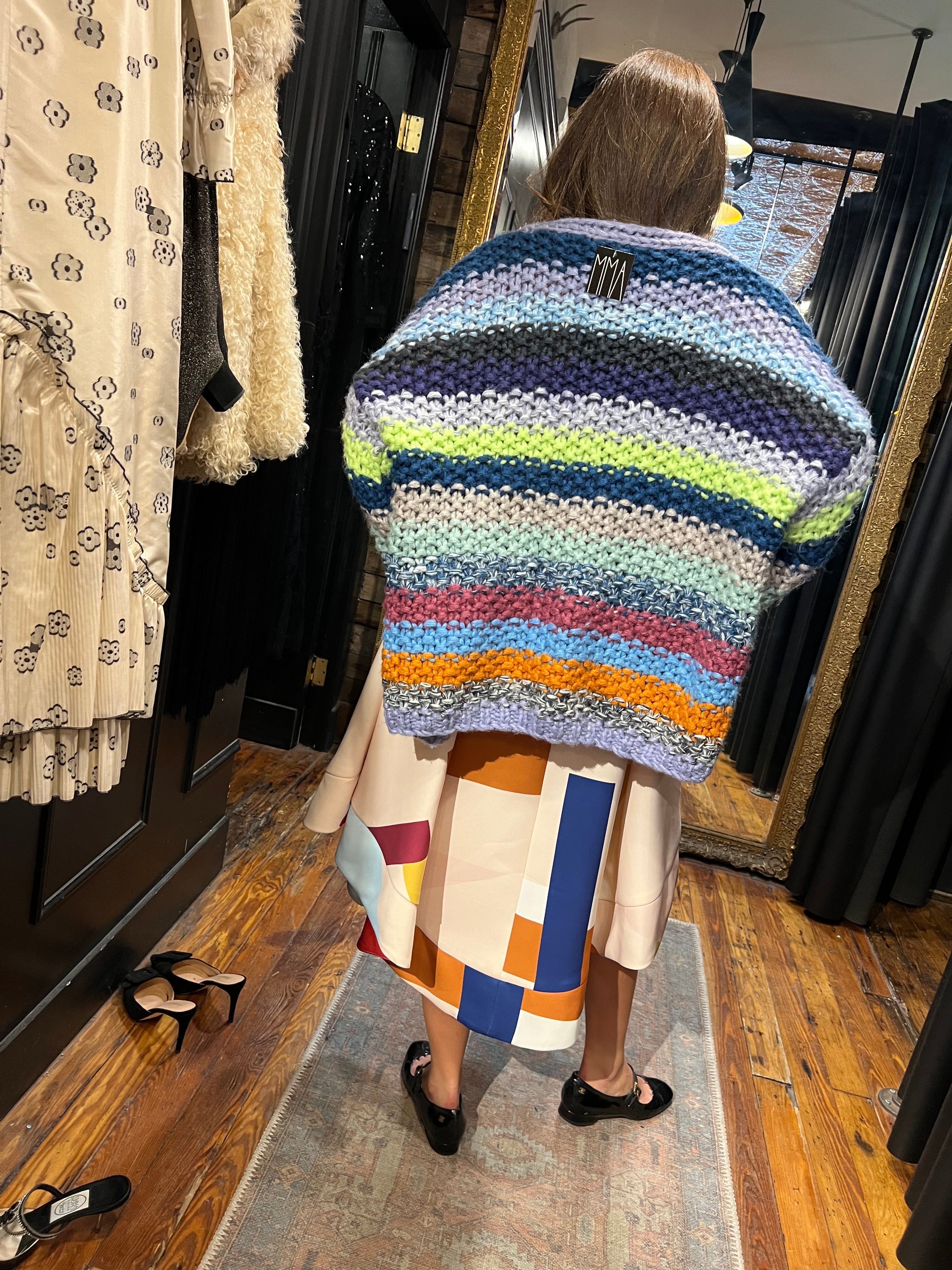 high low geometric circle skirt