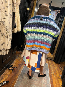 high low geometric circle skirt