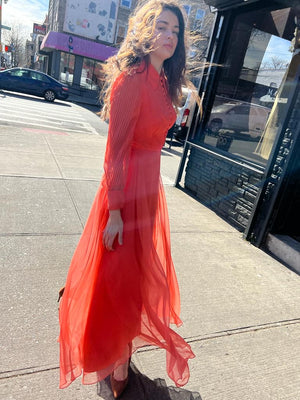 Orange maxi dress