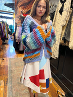 high low geometric circle skirt
