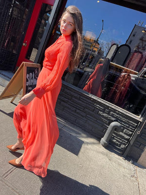 Orange maxi dress