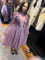 Ruffle lilac midi dress