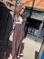 Empire waist chocolate brown Maxi