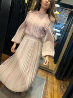 Light pink feather bottom dress