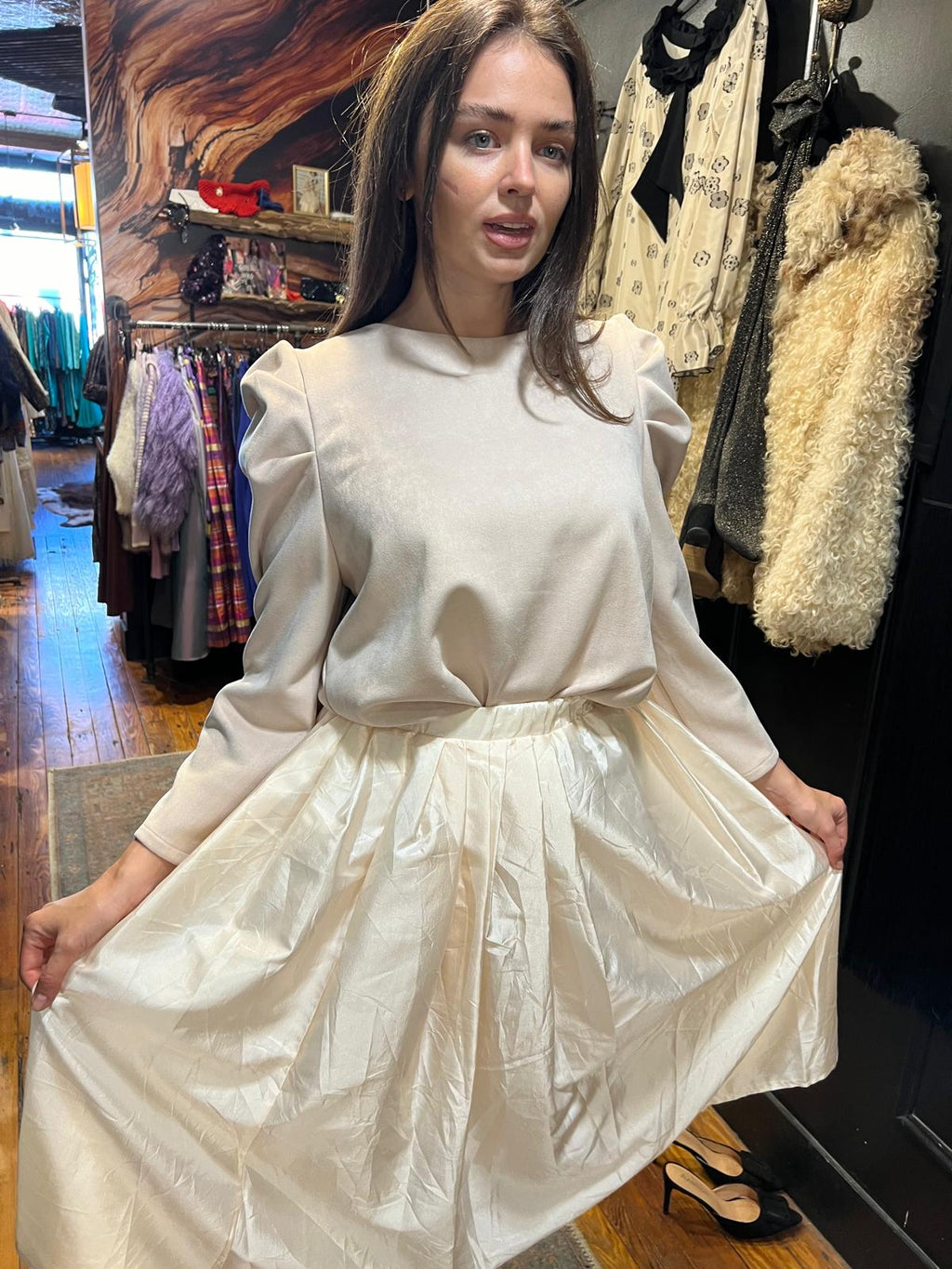 Dressy champagne skirt