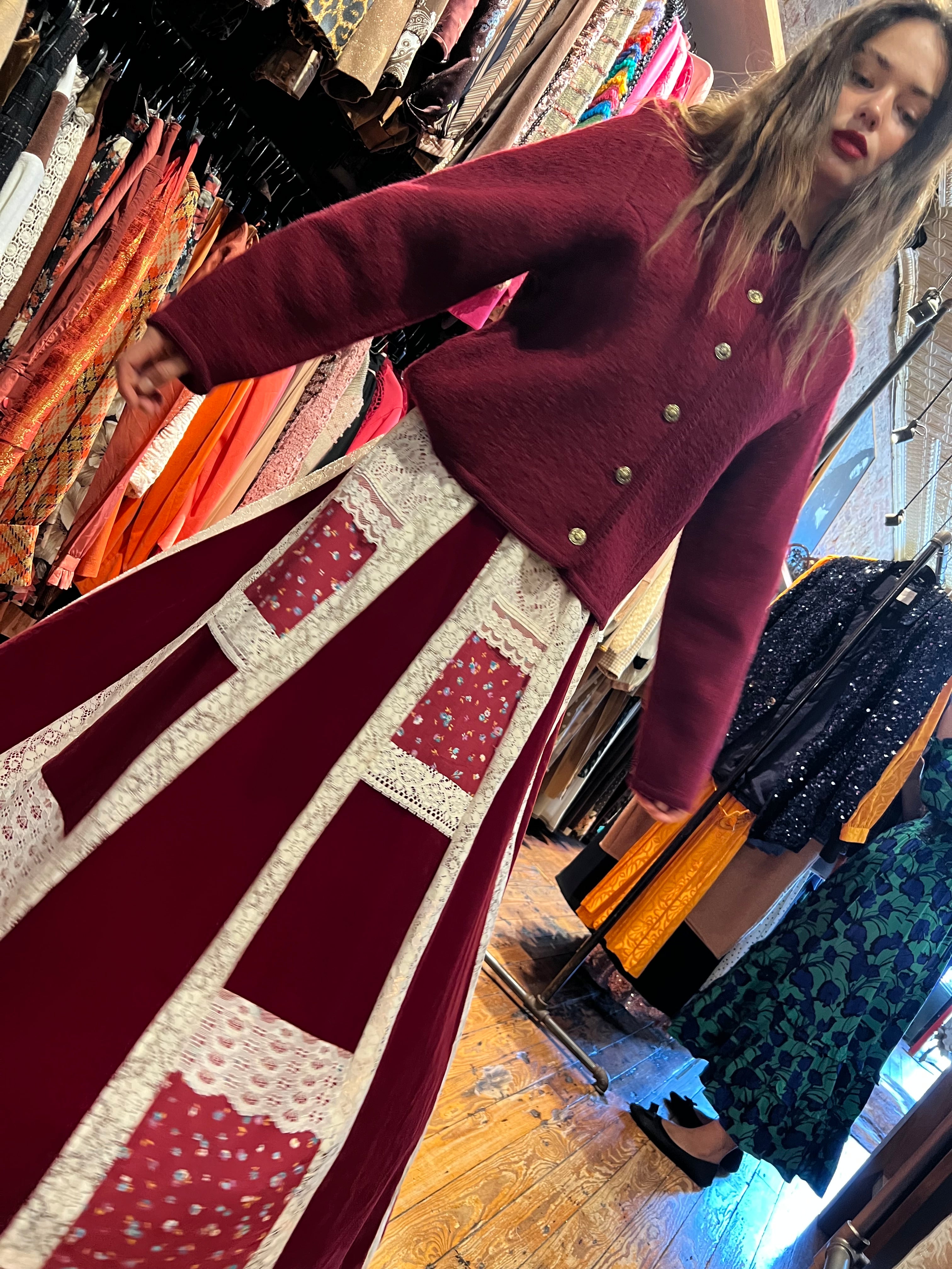 wine wool boucle’ jacket