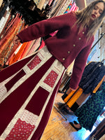 wine wool boucle’ jacket