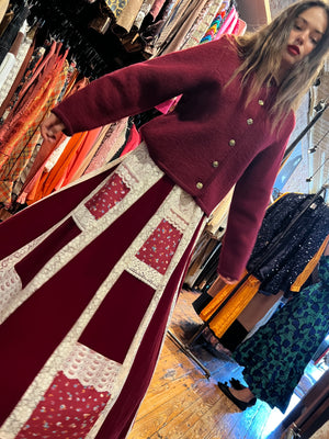 wine wool boucle’ jacket