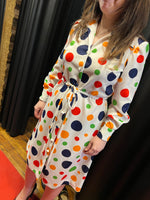 colorful polka dot dress