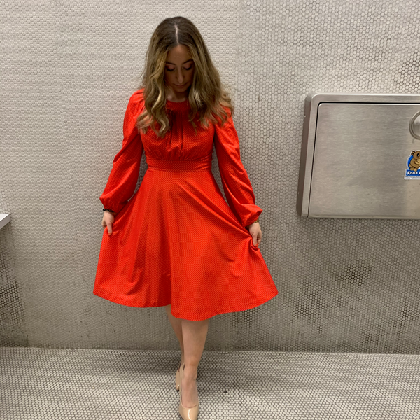 red swiss dot dress The Margot Dress