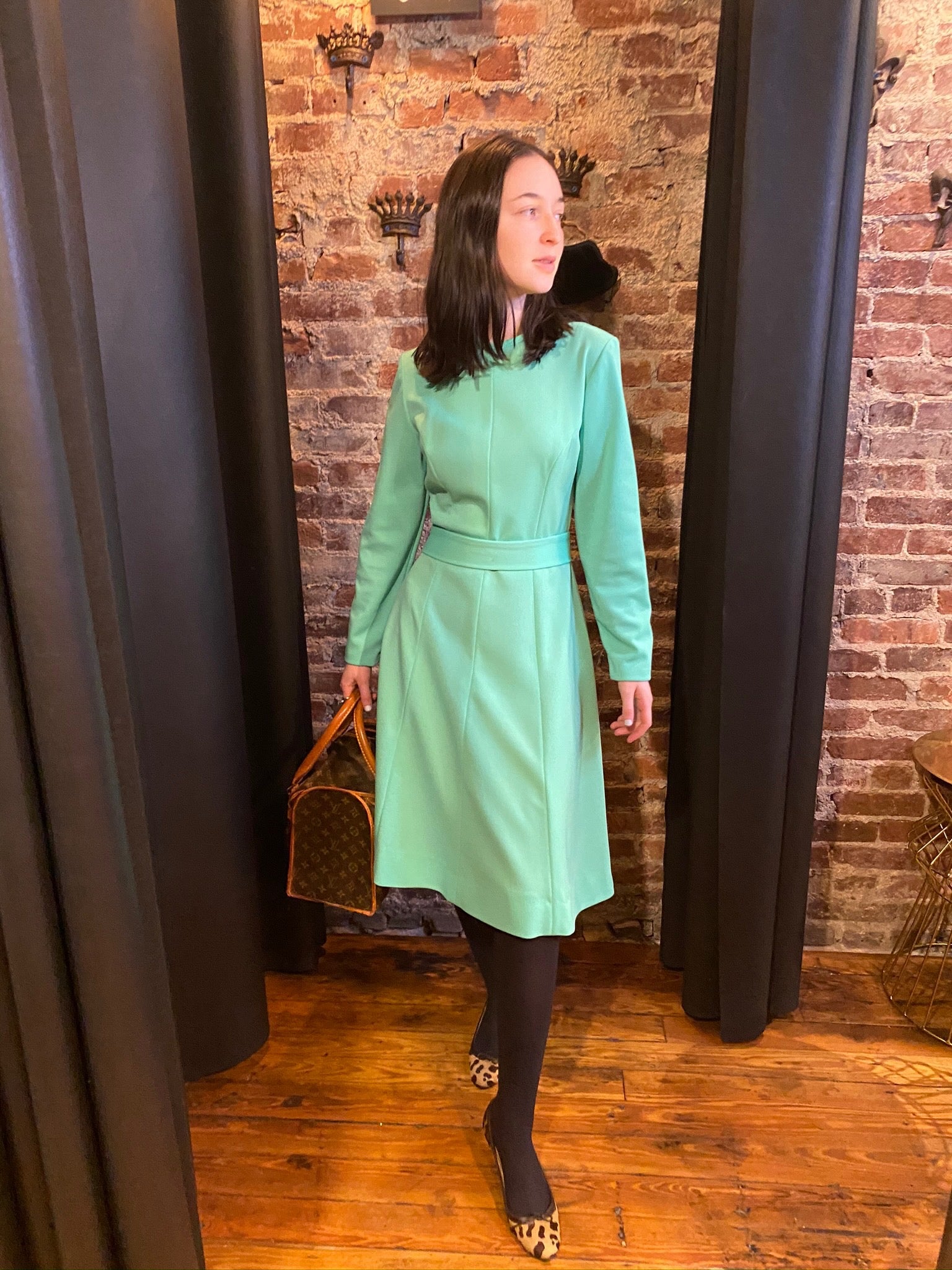 Apple green dress MyMothersArmoire Apple green dress MyMothersArmoire