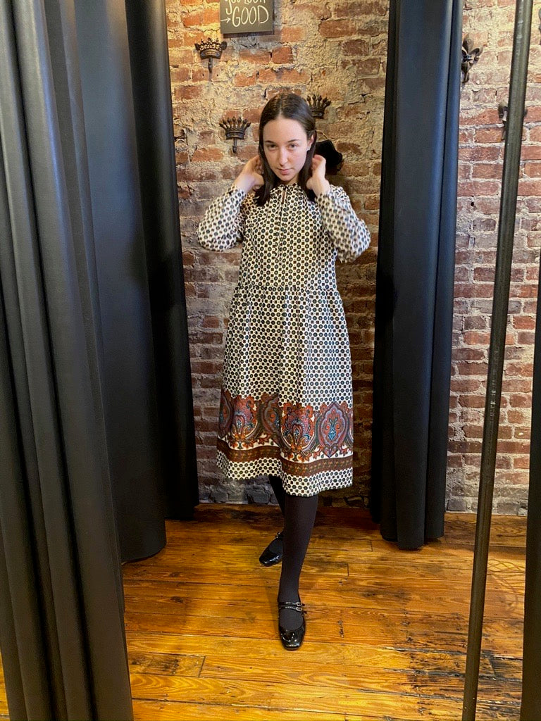 Polyester paisley dress
