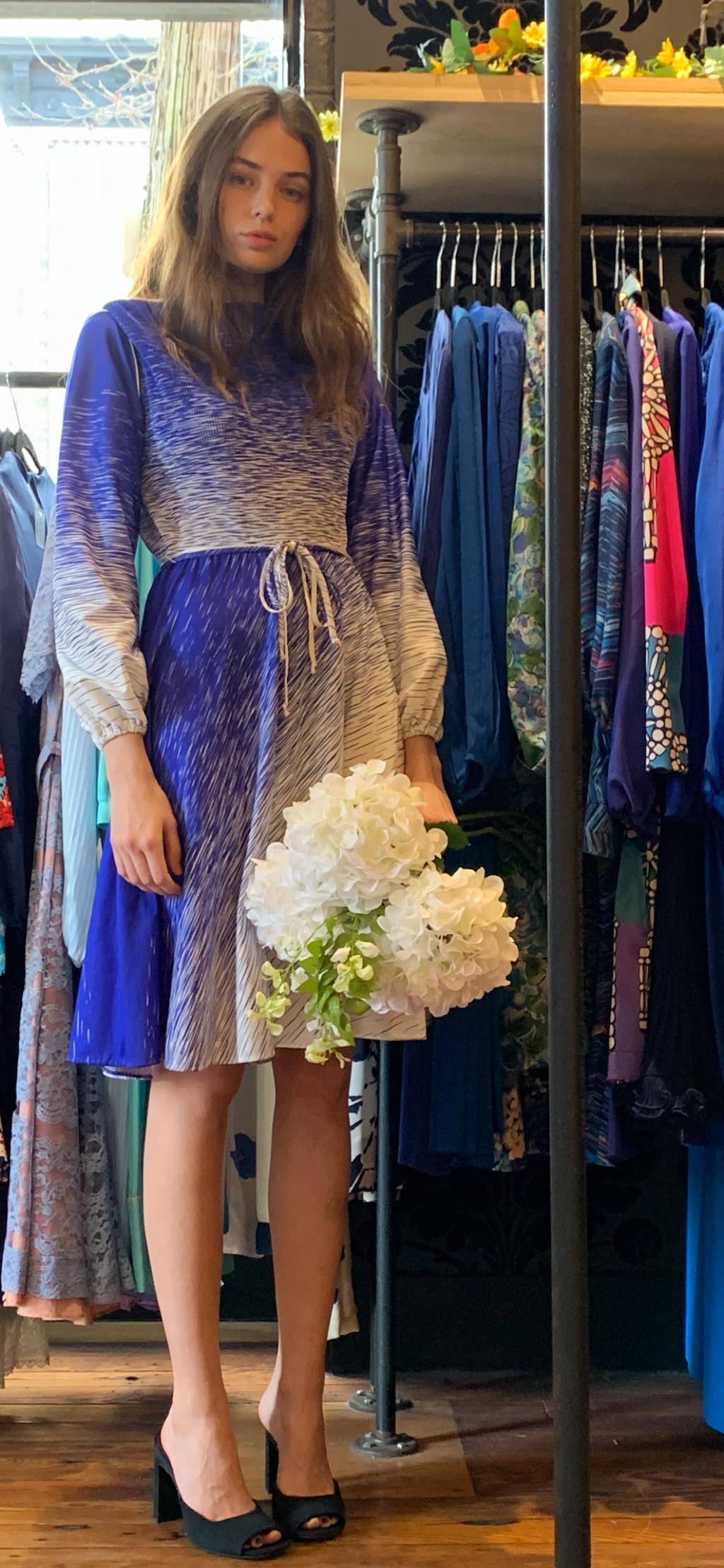 Ombré blue and white