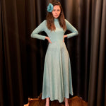 Lurex light blue