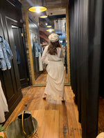 White and gold maxi