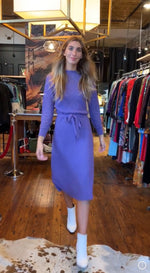 Lilac knit eyelet dress