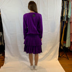 Purple tiered dress