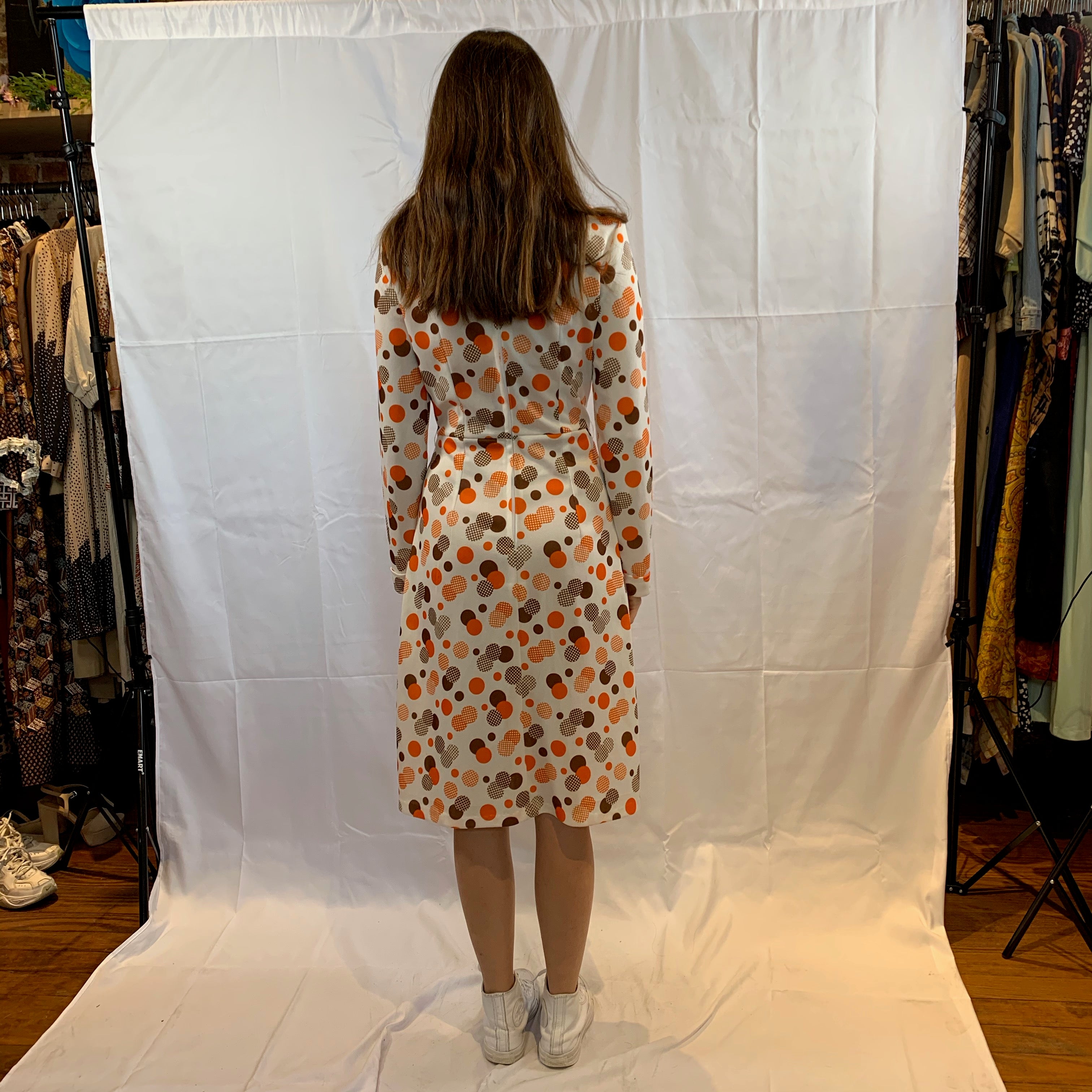 Orange polka dot dress MyMothersArmoire Orange polka dot dress MyMothersArmoire