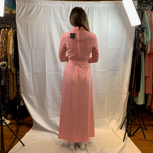 Pink lace maxi