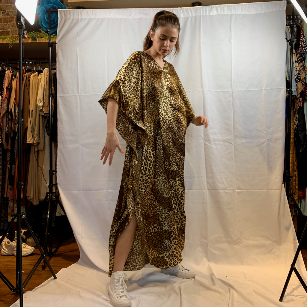 Leopard kimono maxi