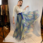 Wrap pastel chiffon maxi