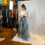 Wrap pastel chiffon maxi