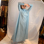 Baby blue lurex swing maxi