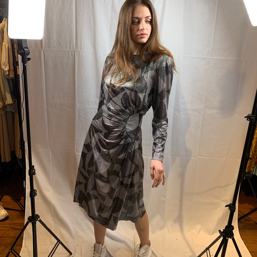 Abstract metallic dress