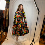 black floral dress