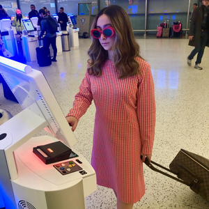 Red gingham dress