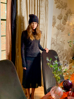 Black iridescent two piece knit