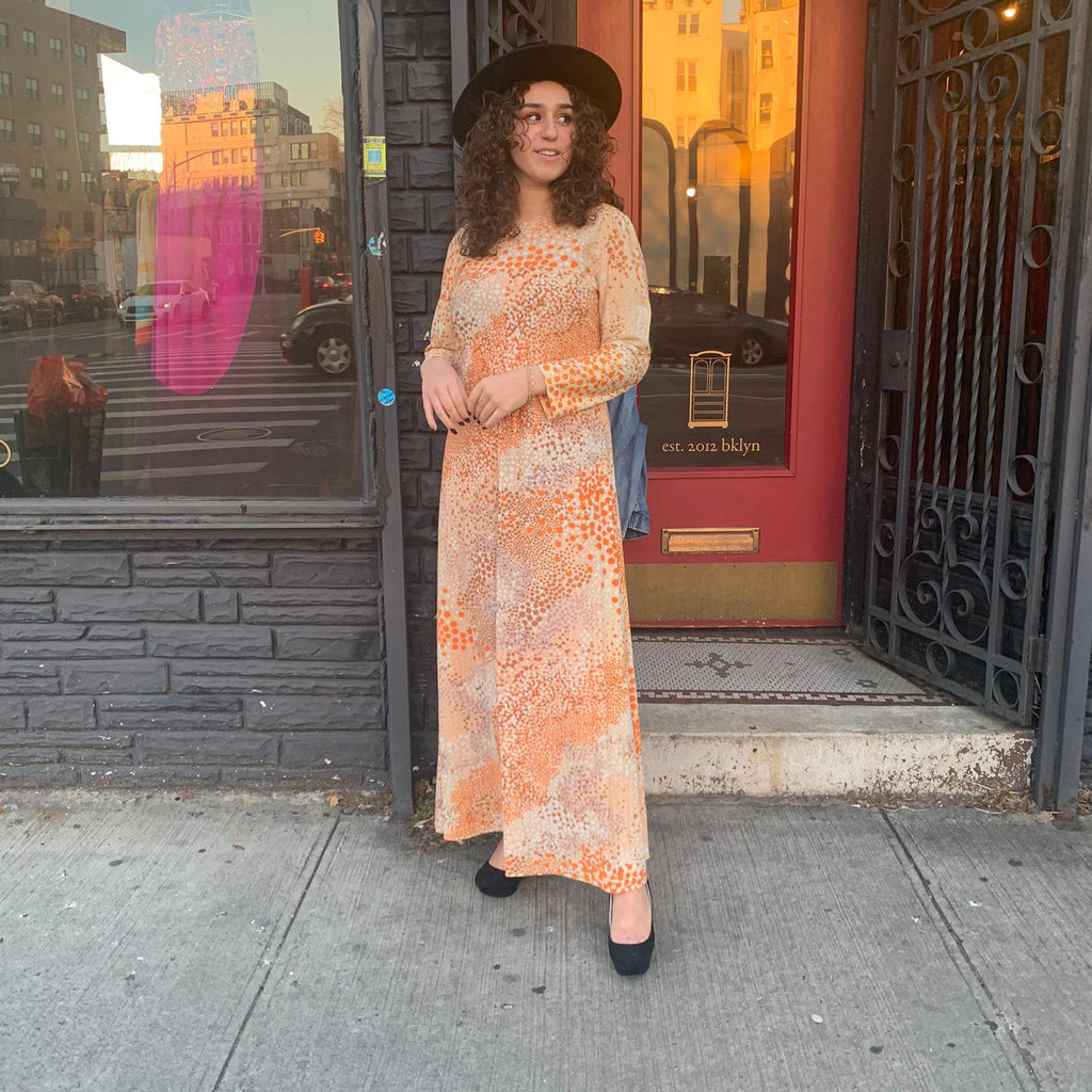 Metallic sunset maxi