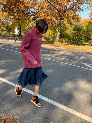 Knit over sized Turtle neck sweater