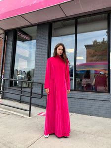 Fuchsia velvet maxi