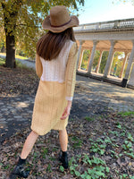 Macramé two tone cream sheath