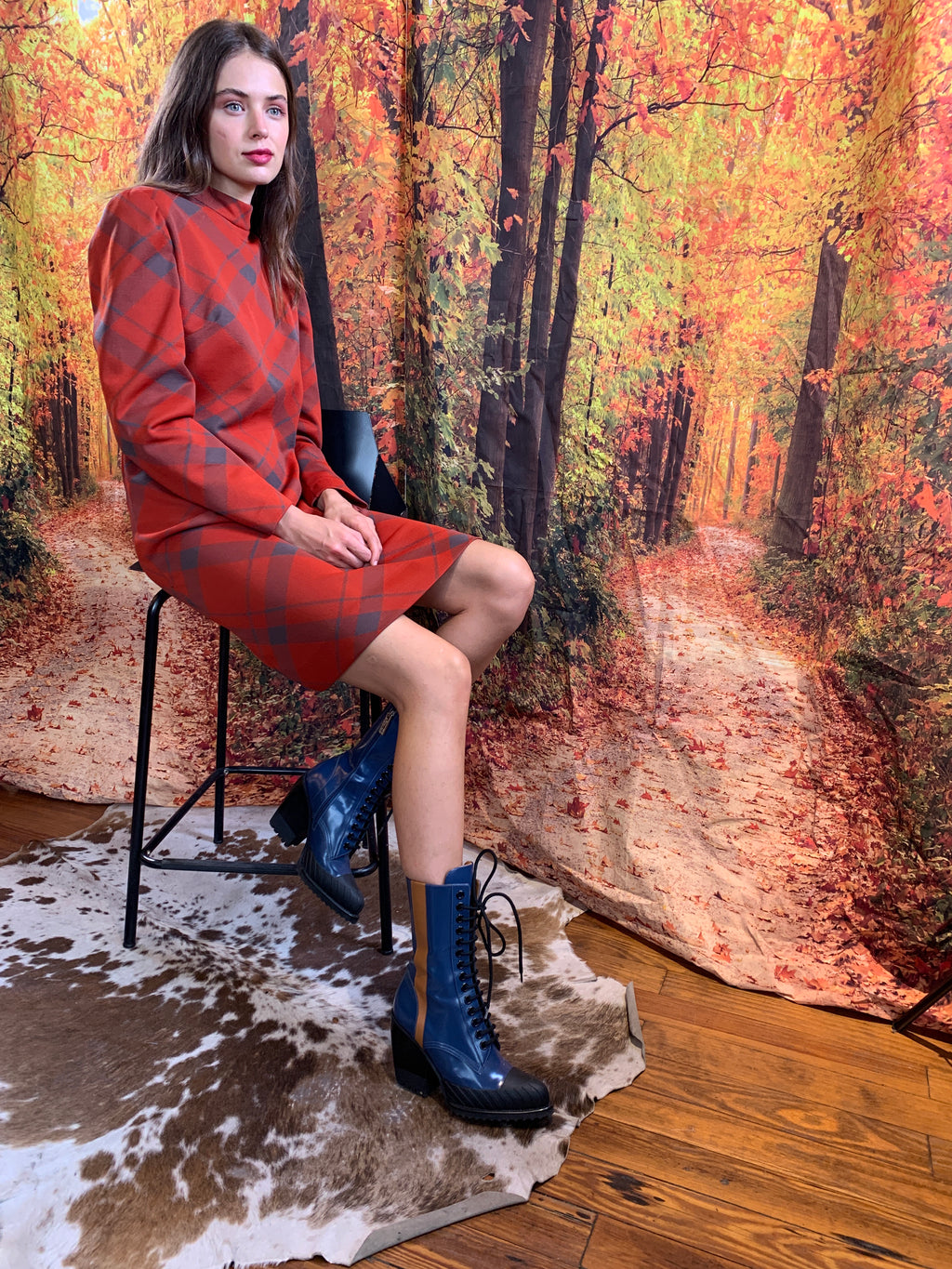 Rust twiggy shift dress