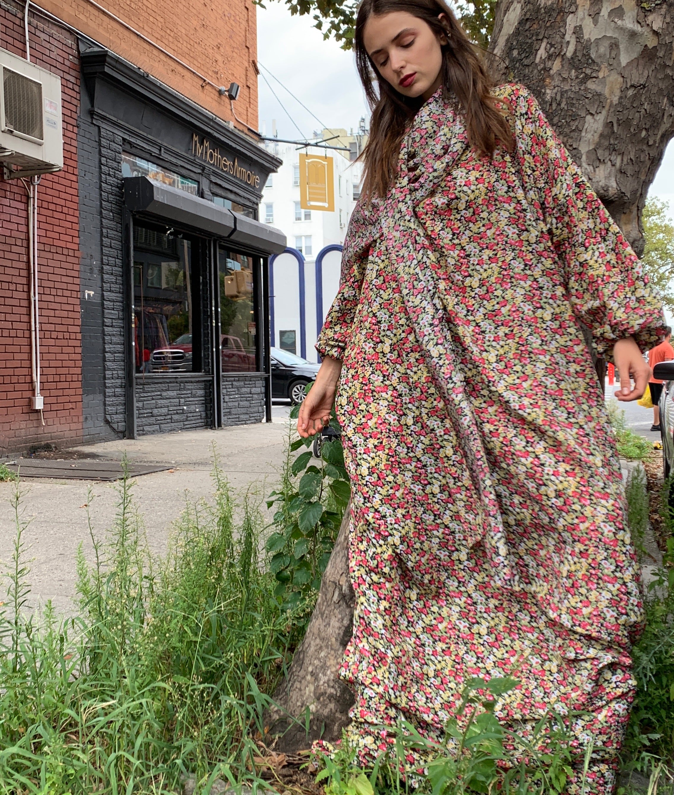 Bitty floral tent dress