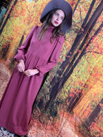Berry high wasted fall midi