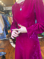 Fuchsia Velvet maxi