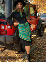 Knit bottom half chevron dress