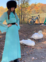 Two piece Mint pleated maxi Masterpiece