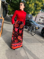 Velvet quilted small maxi